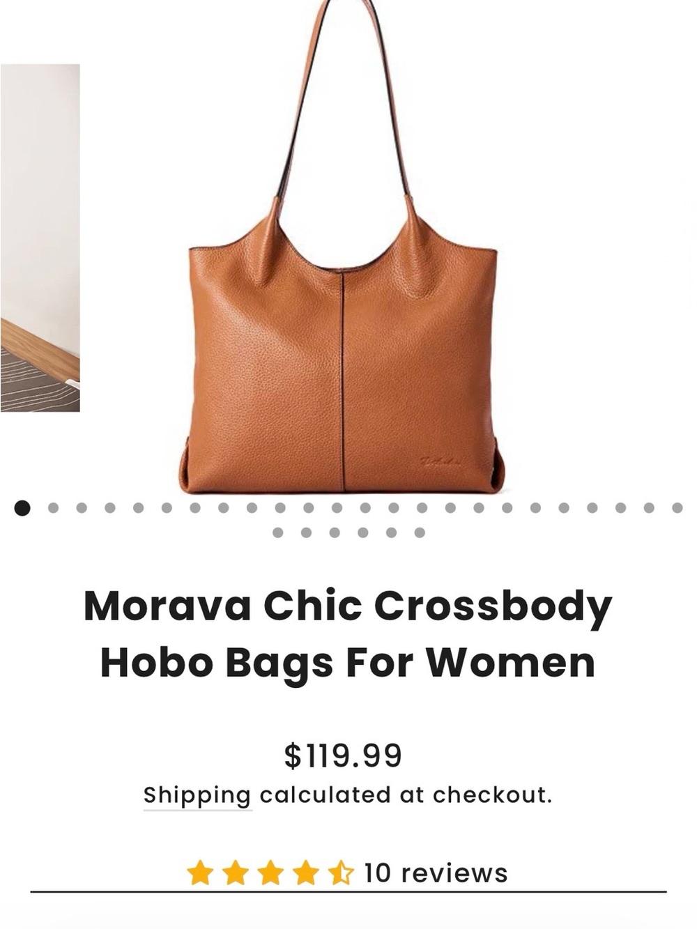Bostanten Chic Hobo Tote Bag - Tan
